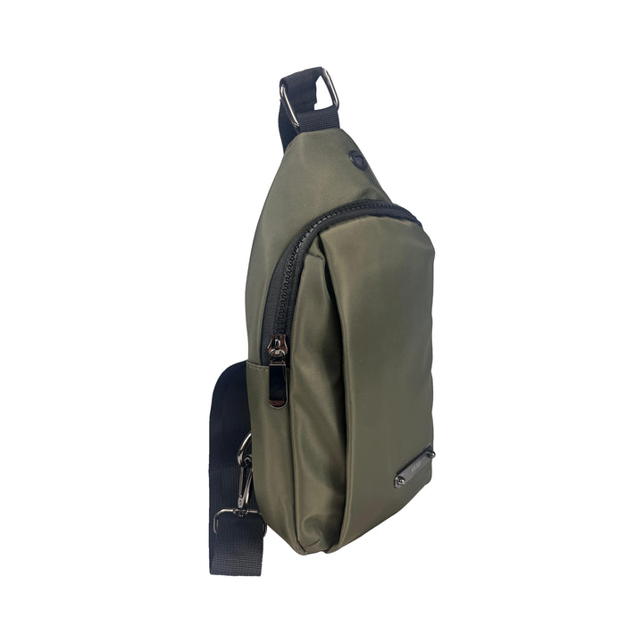 Alef Landon Men's Lightweight Water-Resistant Nylon  Crossbody Chest Bag (Green)