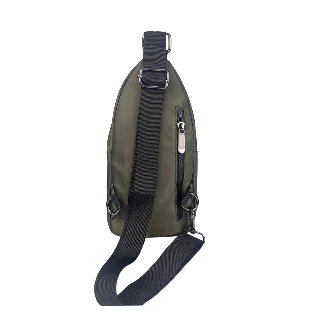 Alef Landon Men's Lightweight Water-Resistant Nylon  Crossbody Chest Bag (Green)