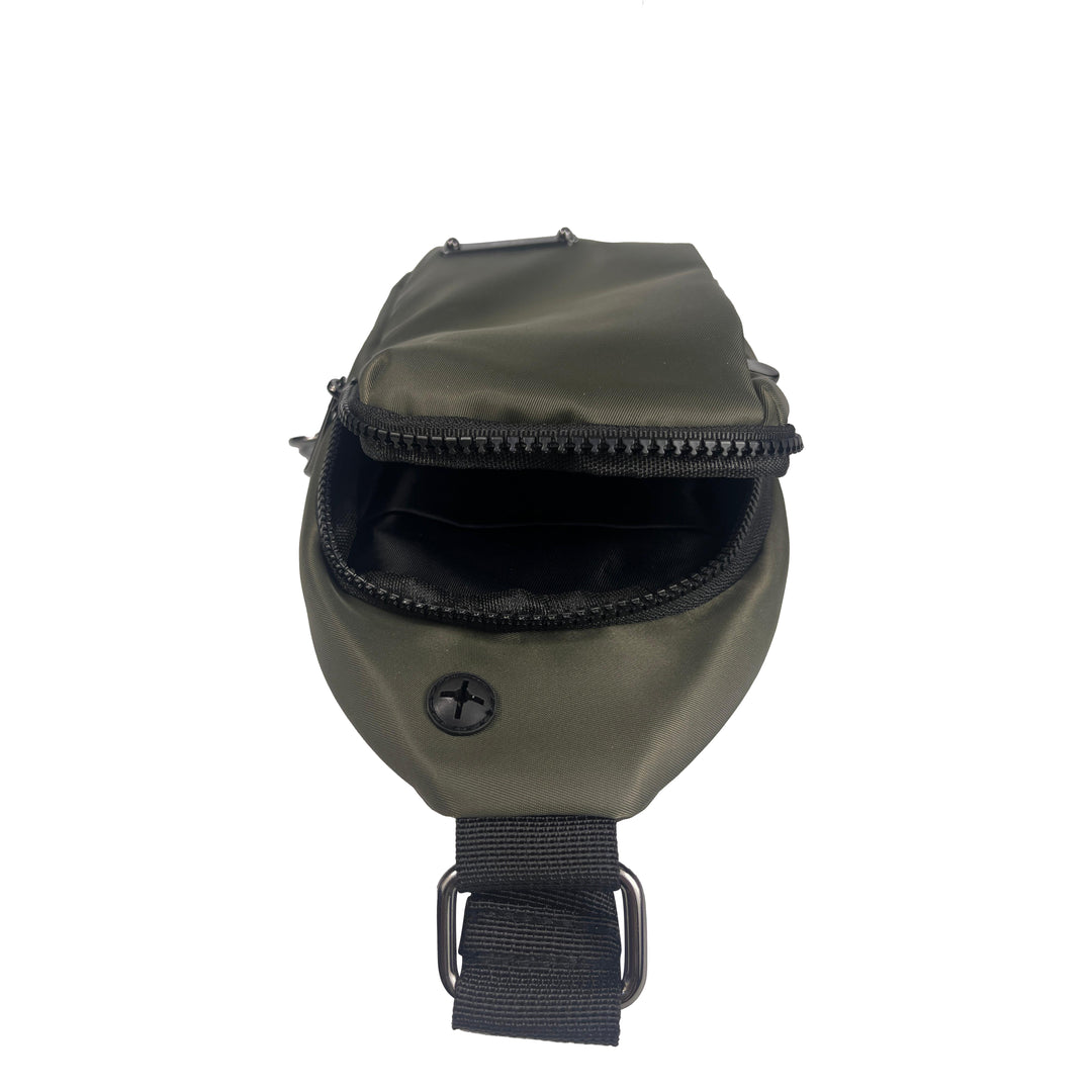 Alef Landon Men's Lightweight Water-Resistant Nylon  Crossbody Chest Bag (Green)