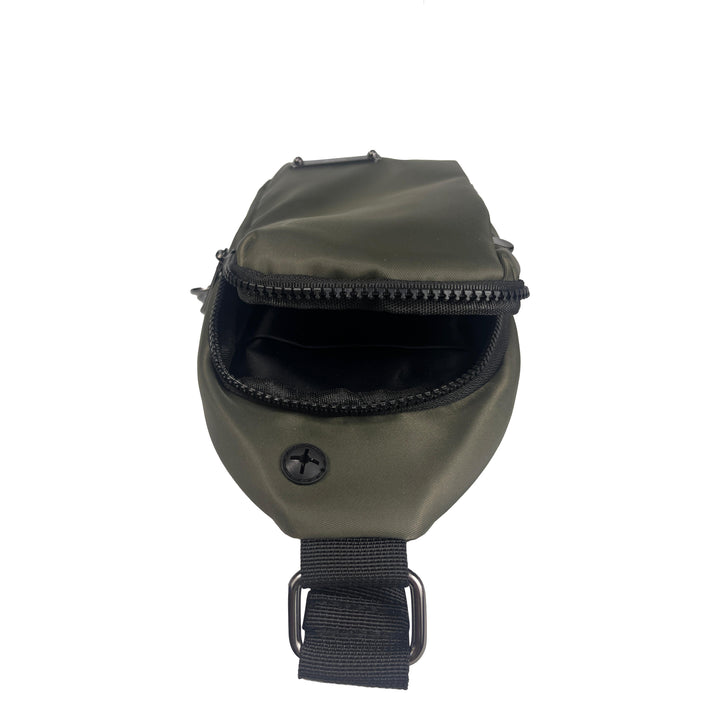 Alef Landon Men's Lightweight Water-Resistant Nylon  Crossbody Chest Bag (Green)