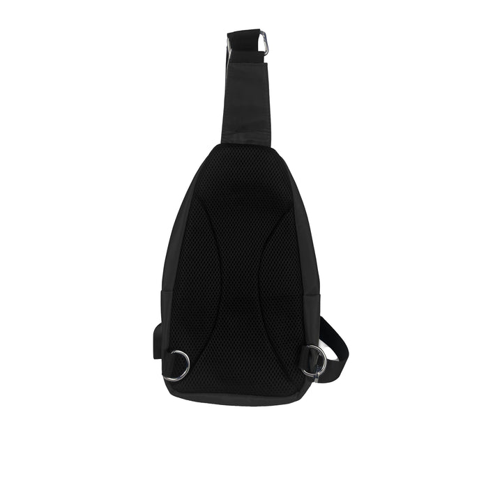 Alef Landon Men's Lightweight Water-Resistant Nylon  Crossbody Chest Bag (Black)