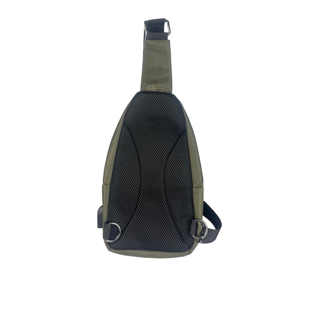 Alef Landon Men's Lightweight Water-Resistant Nylon  Crossbody Chest Bag (Green)