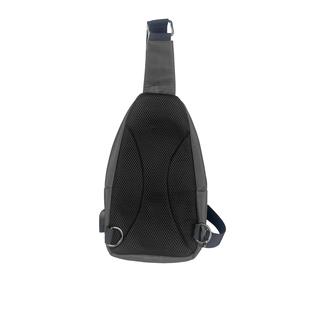 Alef Landon Men's Lightweight Water-Resistant Nylon Crossbody Chest Bag (Grey)