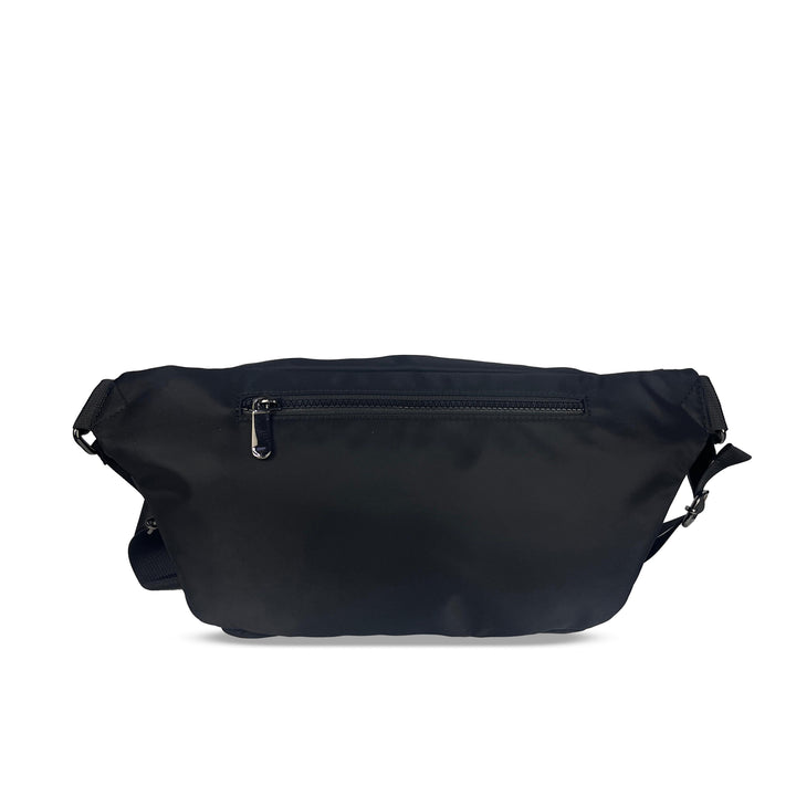 Alef Landon Lightweight Water-Resistant Nylon Crossbody Chest Bag / Waist Pouch (Black)