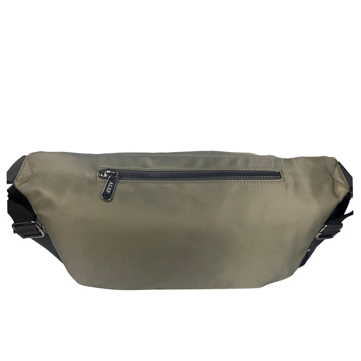 Alef Landon Lightweight Water-Resistant Nylon Crossbody Chest Bag / Waist Pouch (Green)