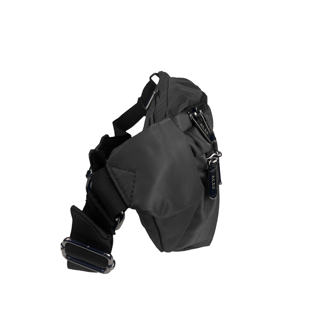 Alef Landon Lightweight Water-Resistant Nylon Crossbody Chest Bag / Waist Pouch (Grey)