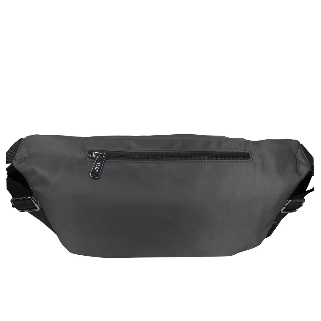 Alef Landon Lightweight Water-Resistant Nylon Crossbody Chest Bag / Waist Pouch (Grey)