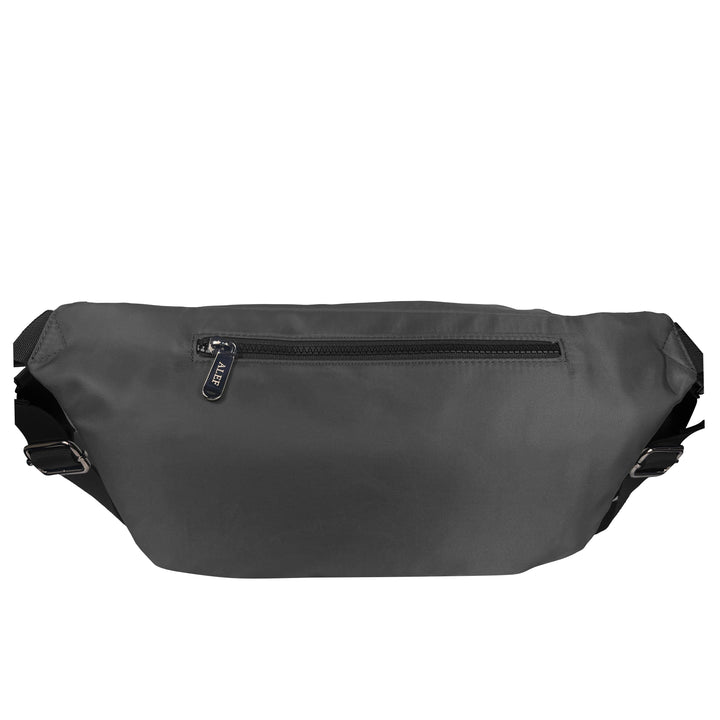 Alef Landon Lightweight Water-Resistant Nylon Crossbody Chest Bag / Waist Pouch (Grey)