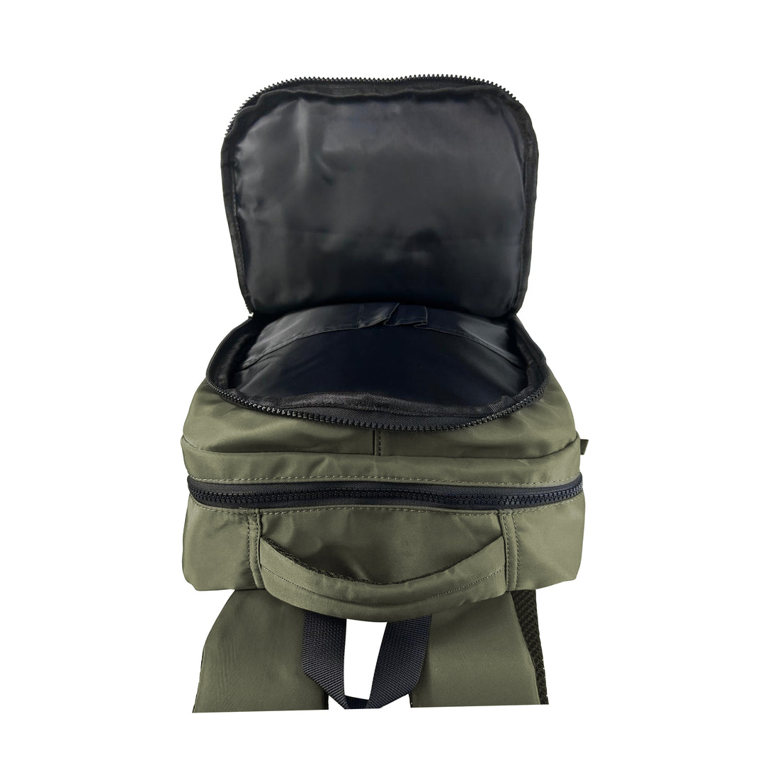 Alef Landon Men's Lightweight Water-Resistant Nylon Backpack (Green)