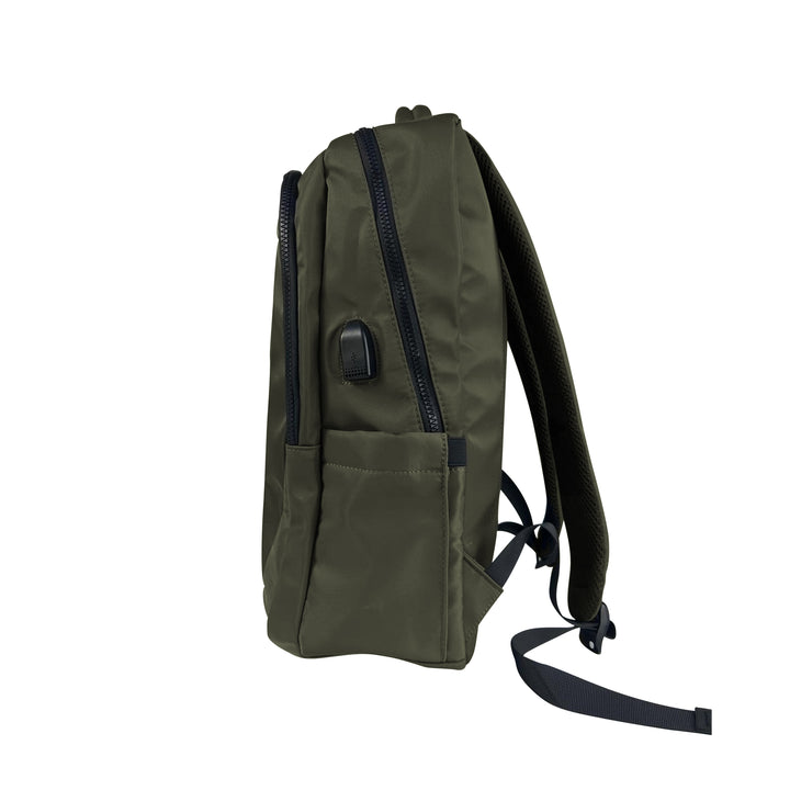 Alef Landon Men's Lightweight Water-Resistant Nylon Backpack (Green)