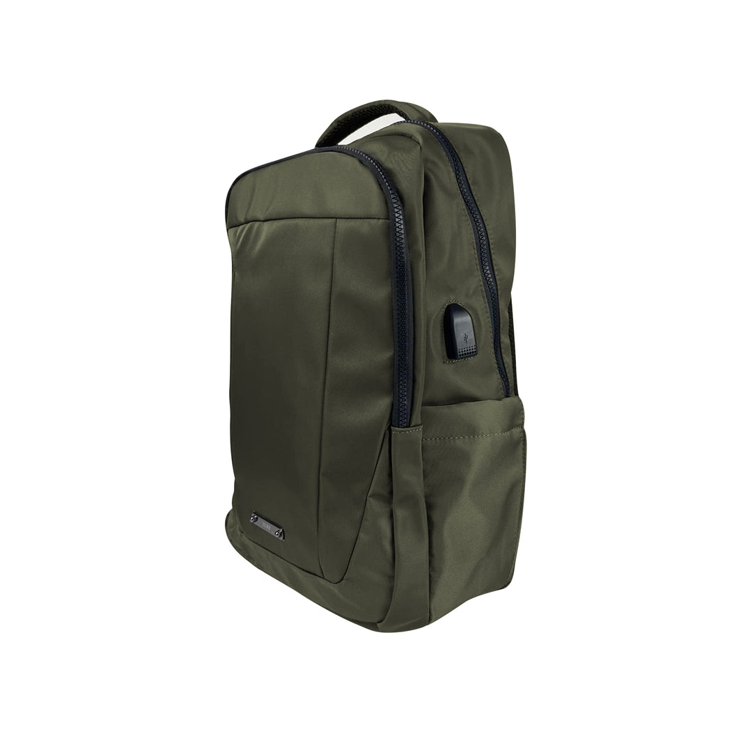 Alef Landon Men's Lightweight Water-Resistant Nylon Backpack (Green)