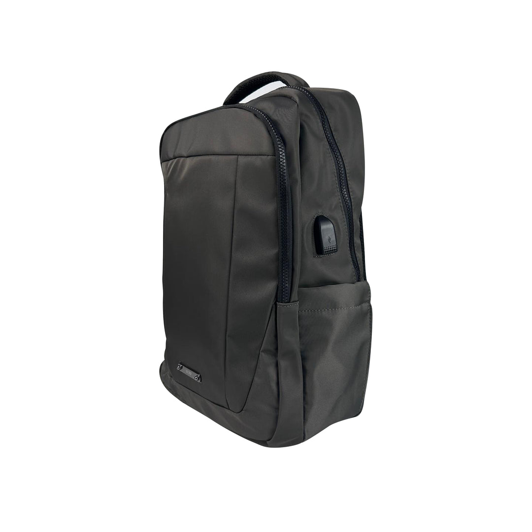 Alef Landon Men's Lightweight Water-Resistant Nylon Backpack (Grey)