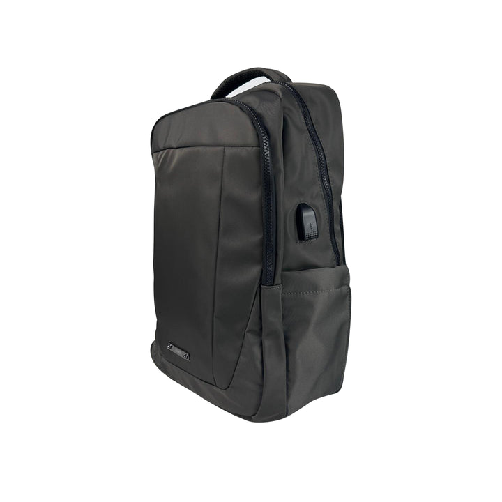 Alef Landon Men's Lightweight Water-Resistant Nylon Backpack (Grey)