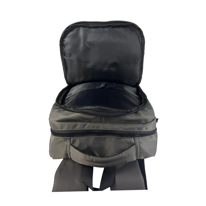 Alef Landon Men's Lightweight Water-Resistant Nylon Backpack (Grey)