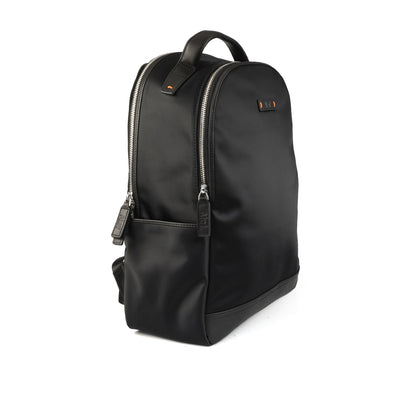 Alef Liam Lightweight Nylon Water-resistant Backpack (Black)