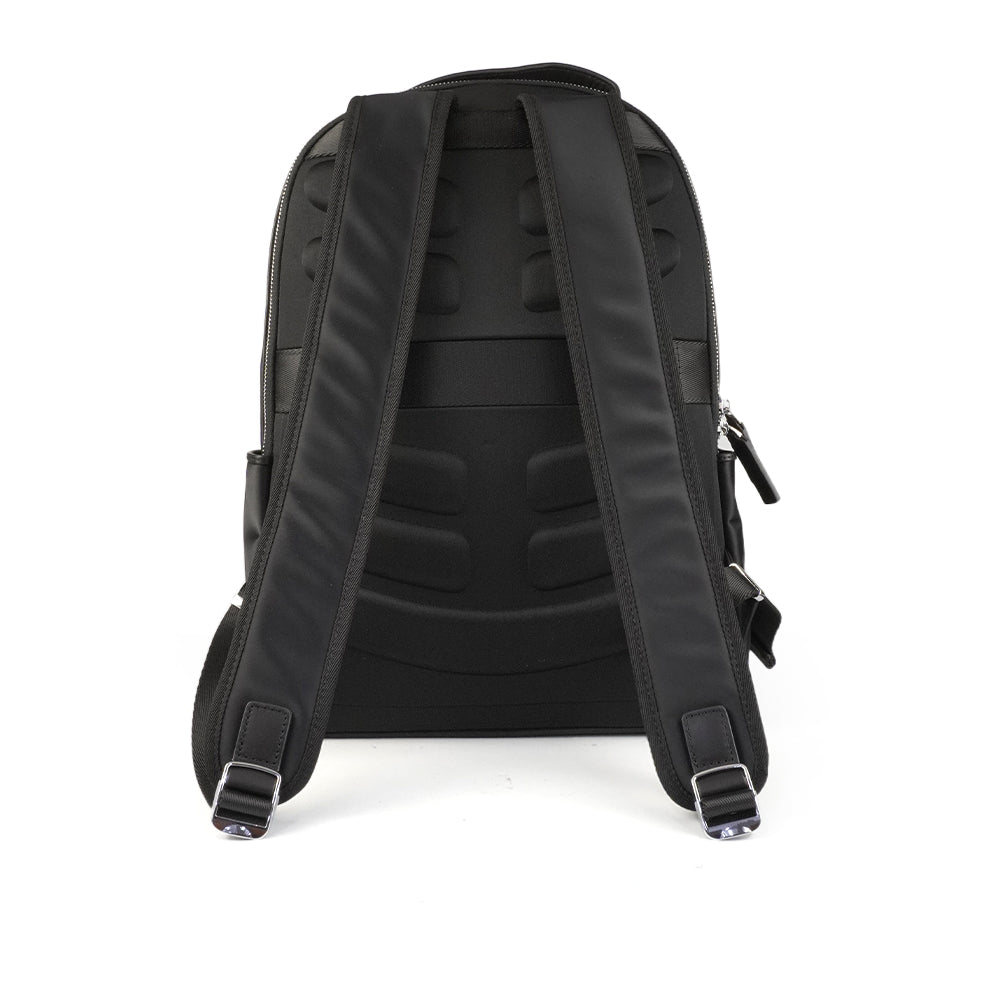 Alef Liam Lightweight Nylon Water-resistant Backpack (Black)