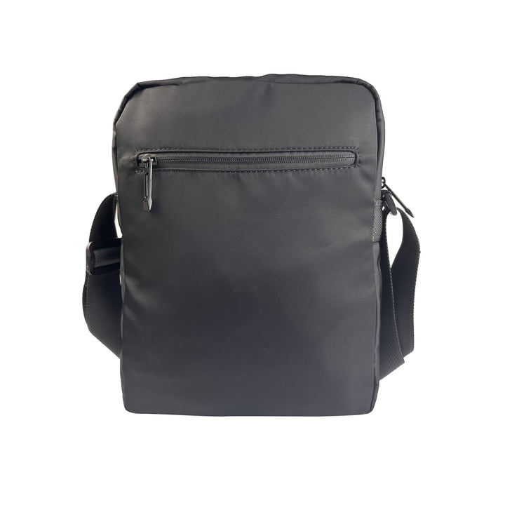 Alef Paterson Lightweight Water-resistant Nylon Shoulder Bag (Black)
