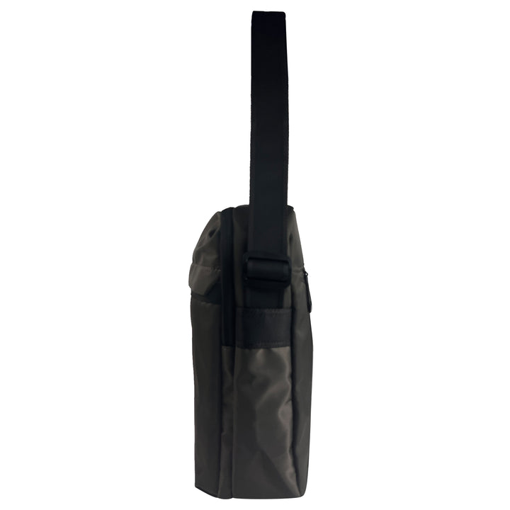 Alef Paterson Lightweight Water-resistant Nylon Shoulder Bag (Black)