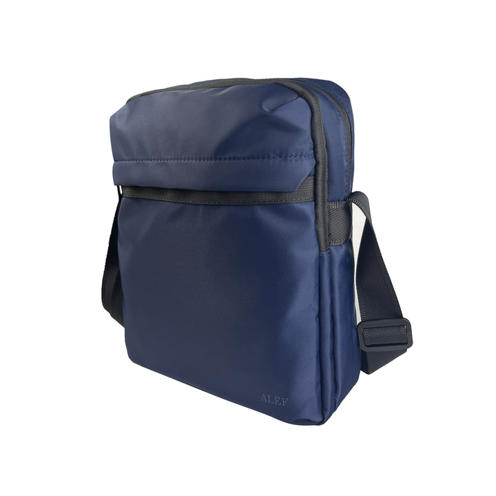 Alef Paterson Lightweight Water-resistant Nylon Shoulder Bag (Black)