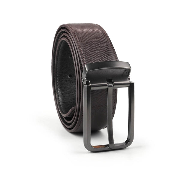 Alef Dean  Reversible Men's Leather Belt in Cafe