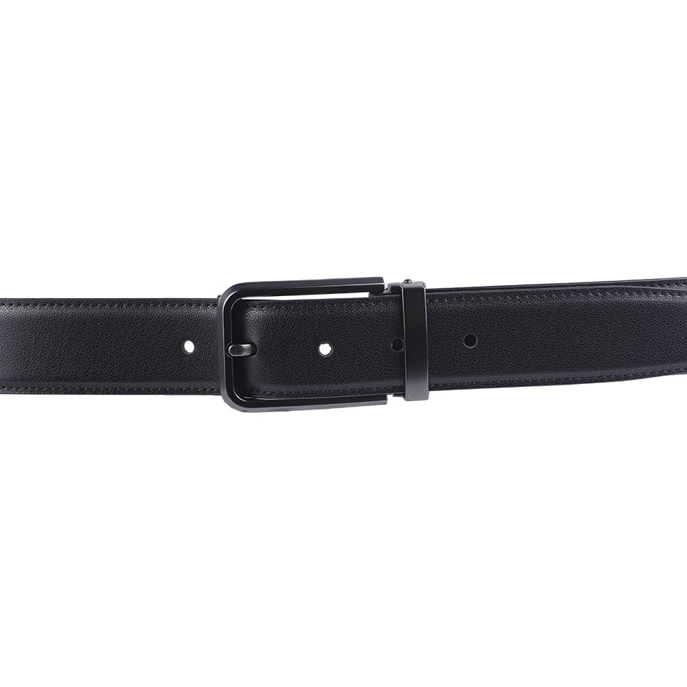 Alef Dean  Reversible Men's Leather Belt (Black)