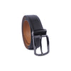 Alef Dean  Reversible Men's Leather 35mm Pin-Buckle Belt (Black/Tan)