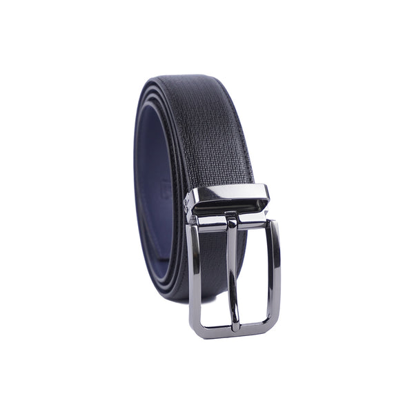 Alef Dean  Reversible Men's Leather Belt in Black