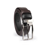 Alef Denver Pin Buckle  Reversible 35MM Men's  Leather Belt Cafe/Black (110cm)