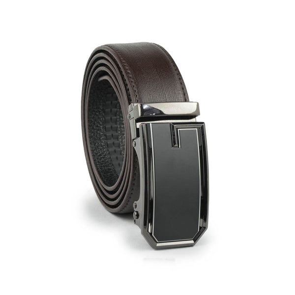 Alef Matthew Micro-Adjustable Auto-Lock Men's Leather Belt in Cafe (120cm)