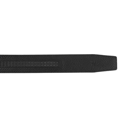 Alef Miami Auto-Lock Solid Buckle 35mm Men's Leather Belt (Black)