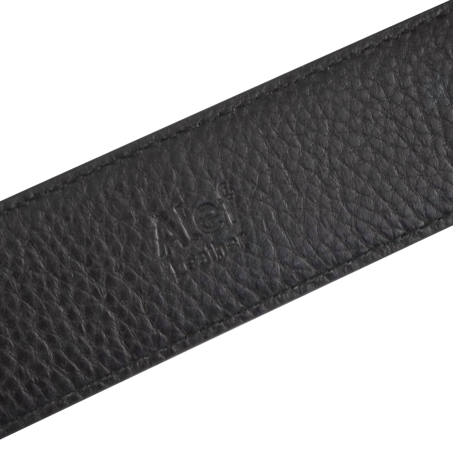 Alef Miami Auto-Lock Solid Buckle 35mm Men's Leather Belt (Black)