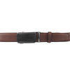 Alef Miami Auto-Lock Reversible Solid Buckle 35mm Men's Leather Belt in (Cafe/Black)