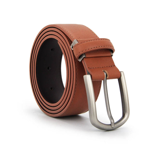 Alef Scott Pin Buckle 35mm Men's Leather Belt (Tan)