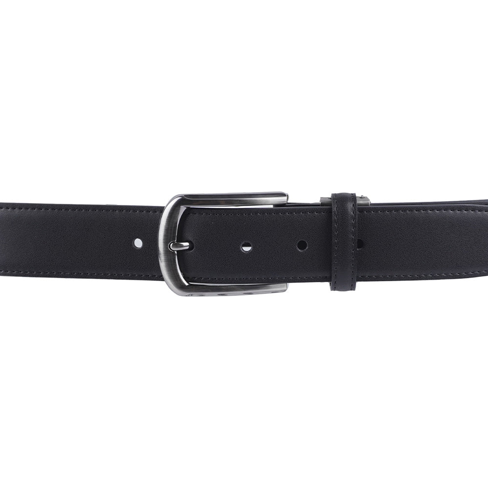 Alef Scott Pin Buckle 35mm Men's Leather Belt (Black)