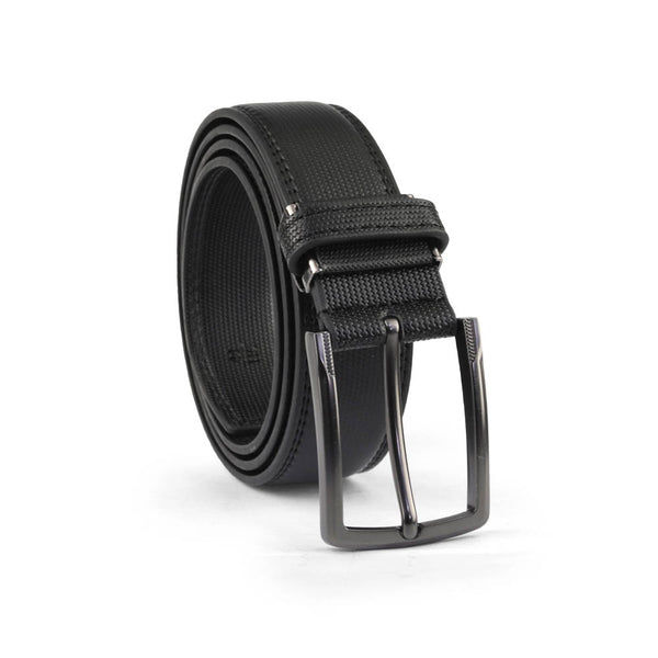 Alef Seattle Pin Buckle  35mm Men's Leather Belt in Black (110 cm)