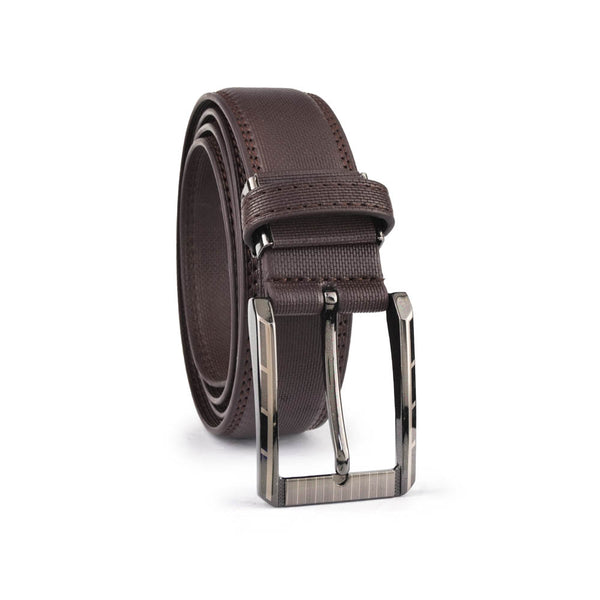 Alef Seattle Pin Buckle  35mm Men's Leather Belt in Cafe (110 cm)