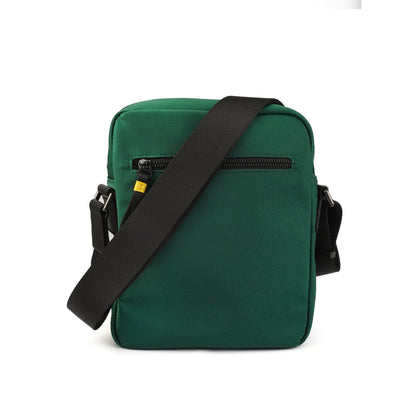 Alef Joe Men's Zip Top Lightweight Nylon Water-resistant Shoulder Bag (Dark Green)